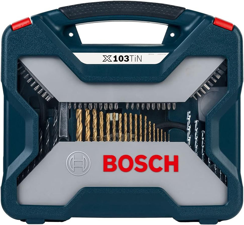 Kit de pontas e brocas em titânio X-Line com 103 peças