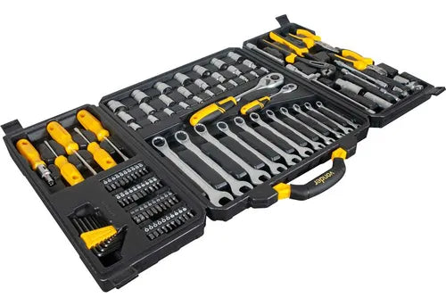 Jogo De Ferramentas Com 110 Peças Aço Cromado