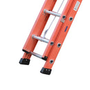 Escada Extensível Vazada Laranja 6M com 19 Degraus Tipo D EFV-19